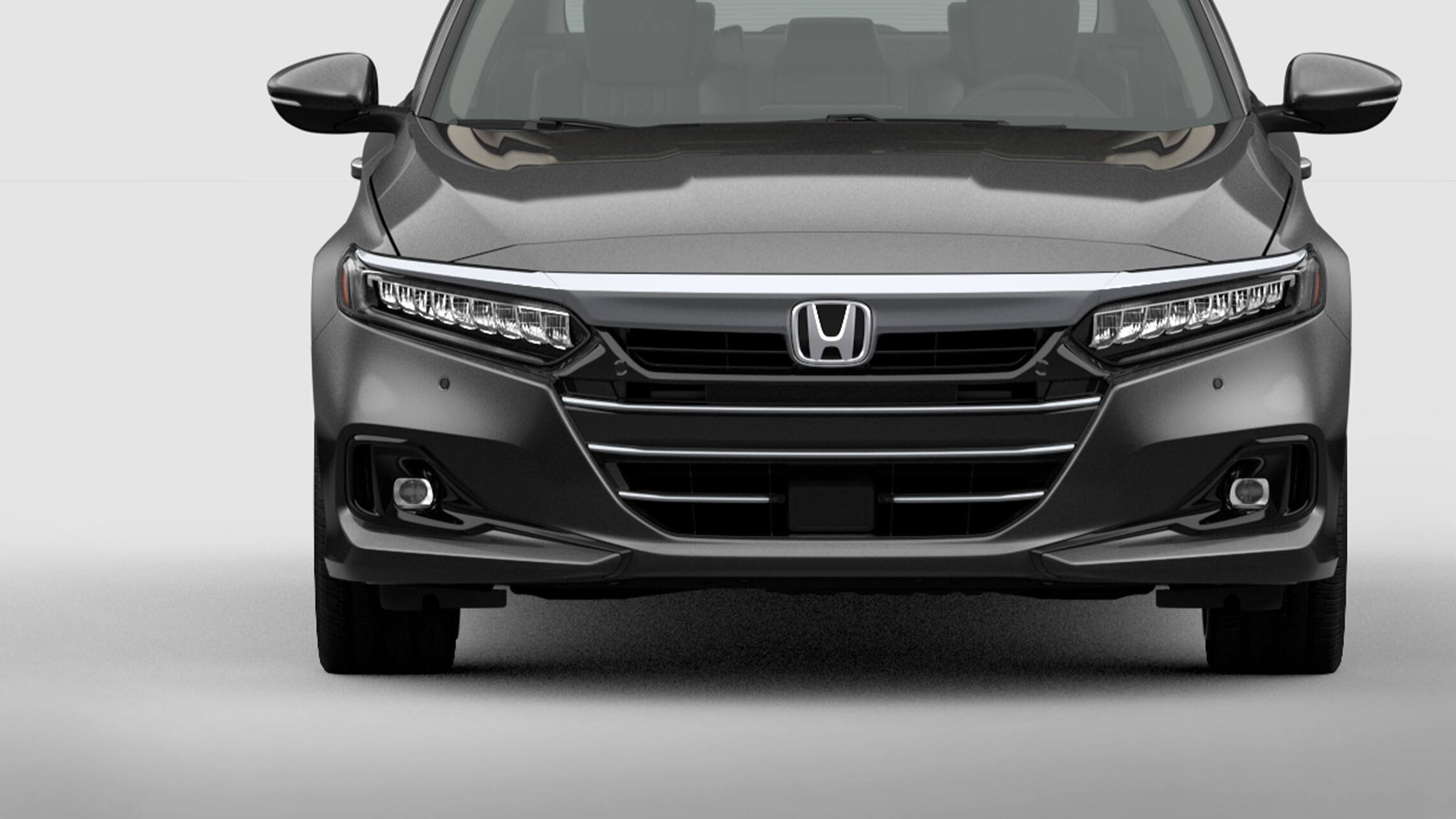 LED low-beam headlights detail on the 2021 Honda Accord Touring 2.0T in Modern Steel Metallic.